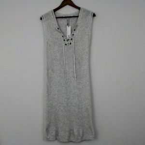 Cupcakes & Cashmere Heather Ash Knit Gray/Grey & White Dress